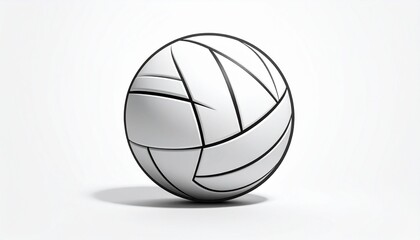 White Volleyball with Traditional Panel Design
