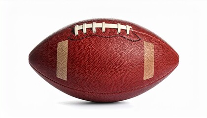 Close-Up of American Football with Laces and Stripes