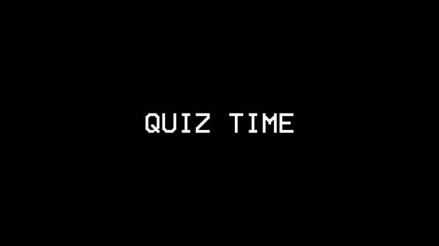Quiz Time Text Animation with Stylish Write-On Effect
