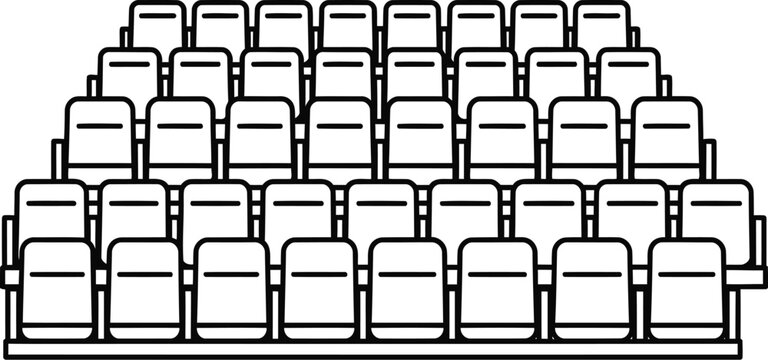 Empty auditorium seats in a row