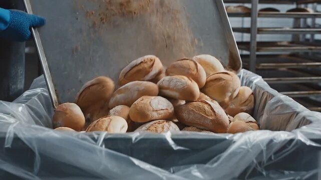 Food Production Line Process of Bakery Bread Roll Dough Shaping and BakingXV8