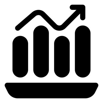 Chart icon for analytics, statistics and growth