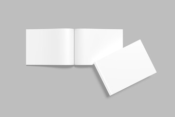 A5 Magazine Blank Mockup 3d