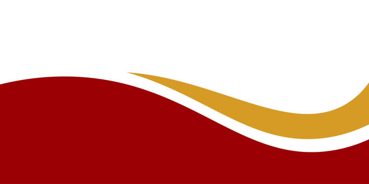 PrintCurved golden yellow wave and a deeper red wavy border, footer vector illustration