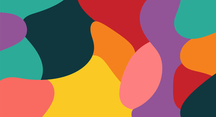 Colorful Abstract Shapes Background.