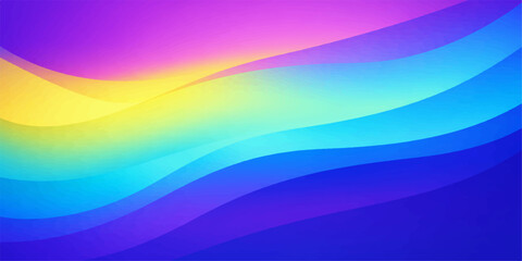 Abstract rainbow background featuring colorful wave lines and bright light effects in a vector illustration design for a modern art wallpaper backdrop © AeroVista