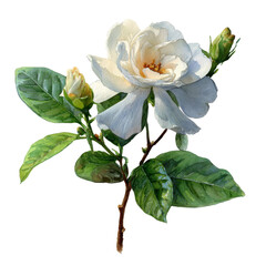 Obraz premium Watercolor - Gardenia watercolor png. flowers on transparent isolated background.