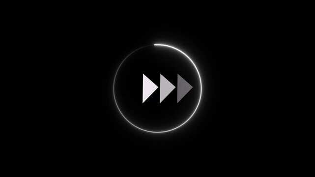 Bright ash and red colored neon animation arrow animation on black background,with 4k video animation.