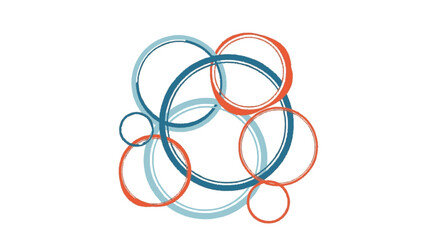 Fototapeta premium Colorful Rubber Bands Entwined Together.