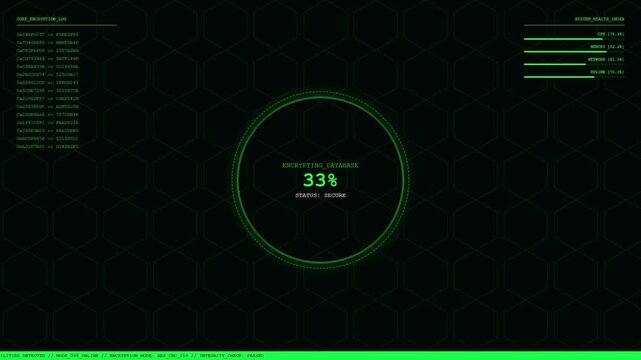 Green loading screen abstract technology background vector illustration.