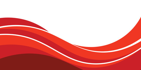 Vector red line background curve element with white space for text and message design, overlapping layers, vector