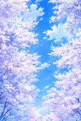 青空に映える桜