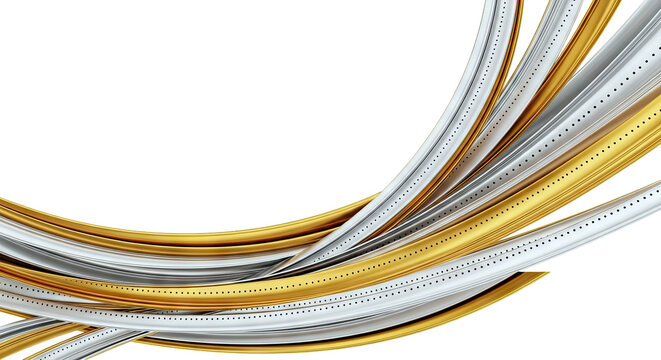 Gold and Silver Ribbons with Perforations