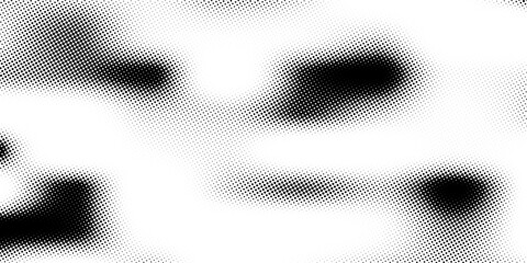 Black and White Dots  Halftone effect. Gradient. Vector eps 10