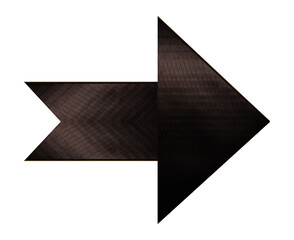 A bold dark bronze arrow featuring textured diamond pattern isolated on transparent background. Its...