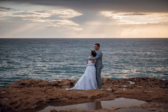 Cyprus Wedding Couple by the Sea