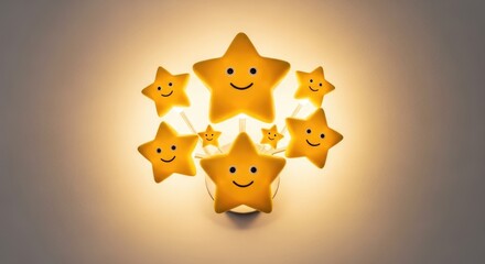 Cute Star-Shaped Wall Lamp for Childrens Room.