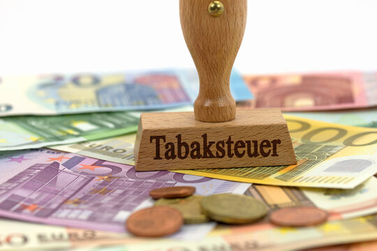 Stempel mit dem Aufdruck Tabaksteuer