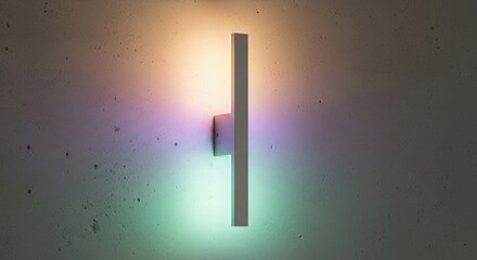Modern Wall Sconce with Colorful Light.