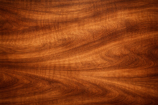 Curly koa wood grain background with wavy figured patterns