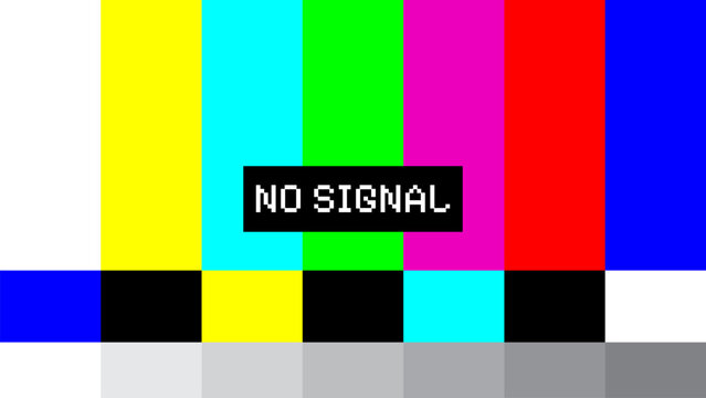 Vintage Television No Signal Test Pattern