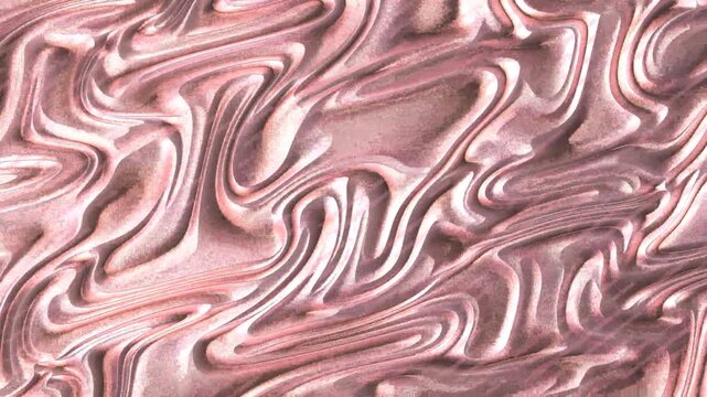 Metallic pink liquid texture. Wavy metallic background. Shiny pink pattern. Abstract metallic design. Smooth pink metal. Vector illustration. Liquid metal effect. Pink wave texture.