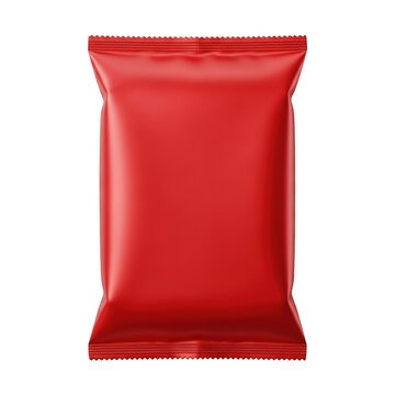 Red foil snack packaging bag
