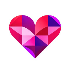 Colorful Layered Heart Illustration for Valentine Day Love Background, Generative AI