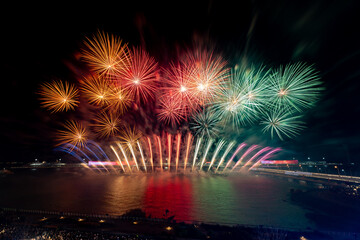 fireworks over the river