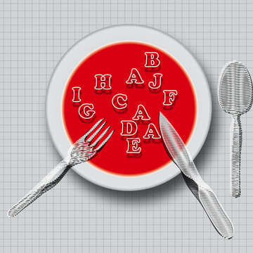 Mahlzeit Buchstabensuppe