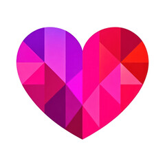 Colorful Layered Heart Illustration for Valentine Day Love Background, Generative AI
