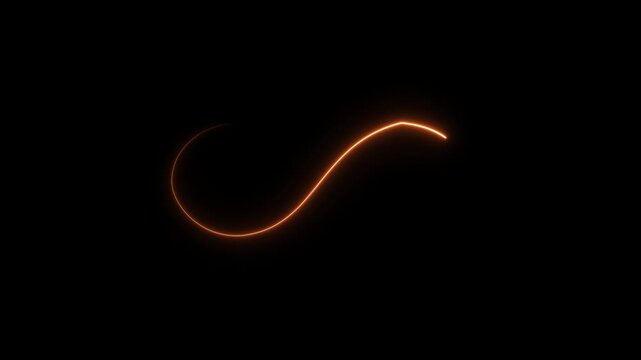 Modern abstract neon glowing infinity symbol seamless loop animation on a deep black background, dynamic vibrant digital graphic motion effect