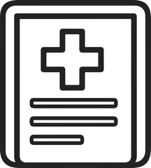 Obraz premium Medical document icon illustrating healthcare information and patient record management
