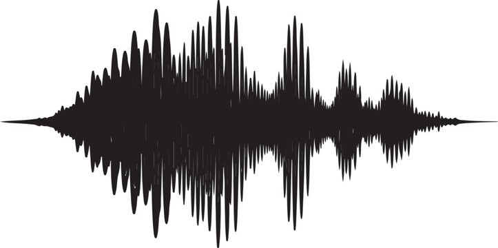 Sound wave pattern on a white background illustration