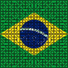 blob brazil flag pattern. vector illustration