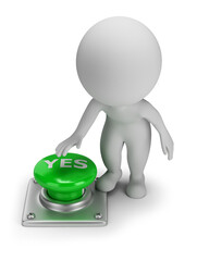 3d small people - yes button