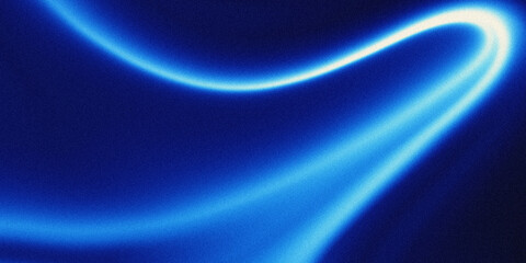 Fototapeta premium Abstract background of blue futuristic lines with grainy texture. Blue technology wallpaper.