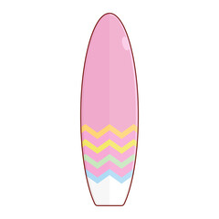 Fototapeta premium Pink Surfboard with Chevron Pattern cartoon cute