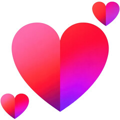 Creative Valentine Heart Illustration for Romantic Background, Generative AI