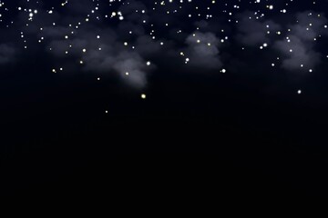 Dark Midnight Starry Sky with Subtle Gradient Sparkling Stars and Soft Cloud Background