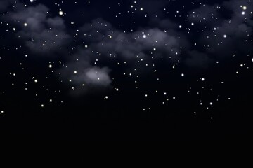 Dark Midnight Starry Sky with Subtle Gradient Sparkling Stars and Soft Cloud Background