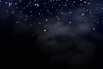Dark Midnight Starry Sky with Subtle Gradient Sparkling Stars and Soft Cloud Background