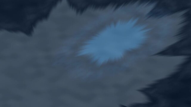 Abstract blue light burst with soft blurry shapes and dark background for dynamic digital art