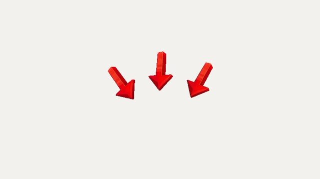A trio of hand-drawn red arrows pointing downward with a sketchy, energetic motion.
