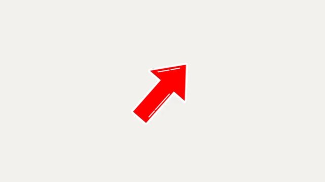 A single, large hand-drawn red arrow pointing down with a textured, chalk-like fill.
