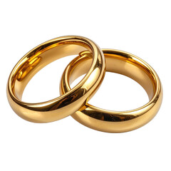 Elegant Gold Wedding Bands: A Symbol of Everlasting Love & Commitment - High Resolution Stock Photo