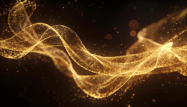 Gold abstract wave particle glitter glow light background energy motion golden glitter wave abstract particle light energy swirl glow luxury sparkle flow visualizing dream goal bright asset