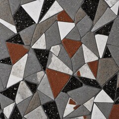 Industrial Terrazzo Pattern with Large Angular Stone Chips