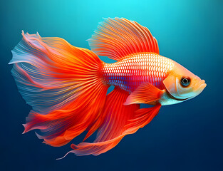 Fototapeta premium Liquid Flame Fantasy Fish