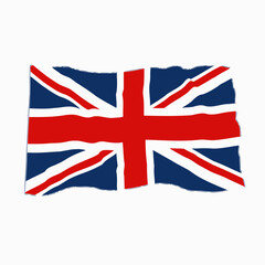 Fototapeta premium Vibrant and Waving United Kingdom Flag Illustrating Iconic Red, White, and Blue Colors in a Symbol of Unity and Heritage